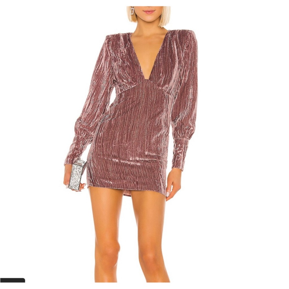 Revolve NBD Crushed Velvet Mini Dress